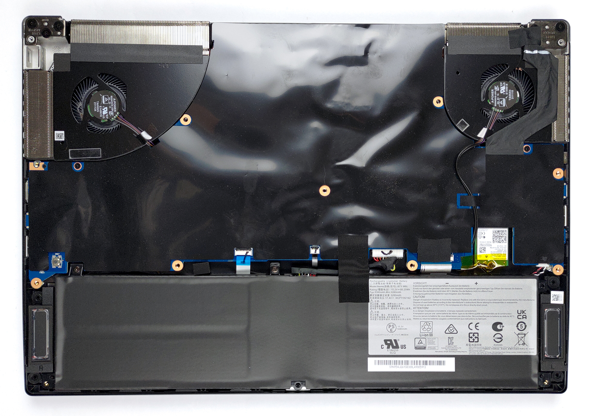 How to replace and fix MSI Delta 15 MS-15CK bottom case D cover blue (MSI Delta 15 (A5Ex))